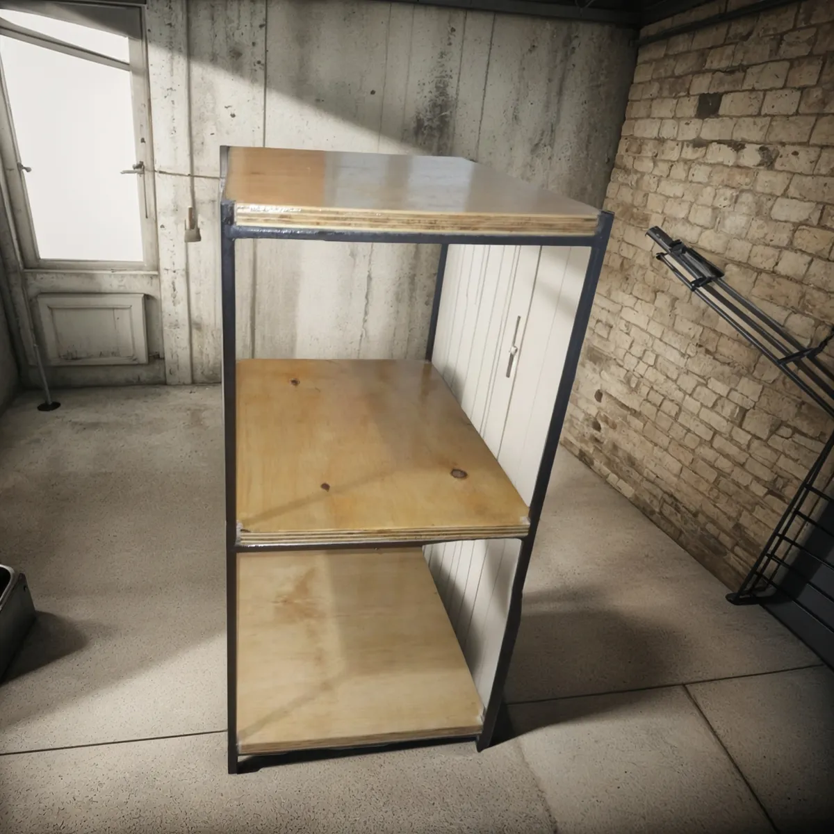 Estanteria Minimalista Industrial 3 Niveles Madera Metal