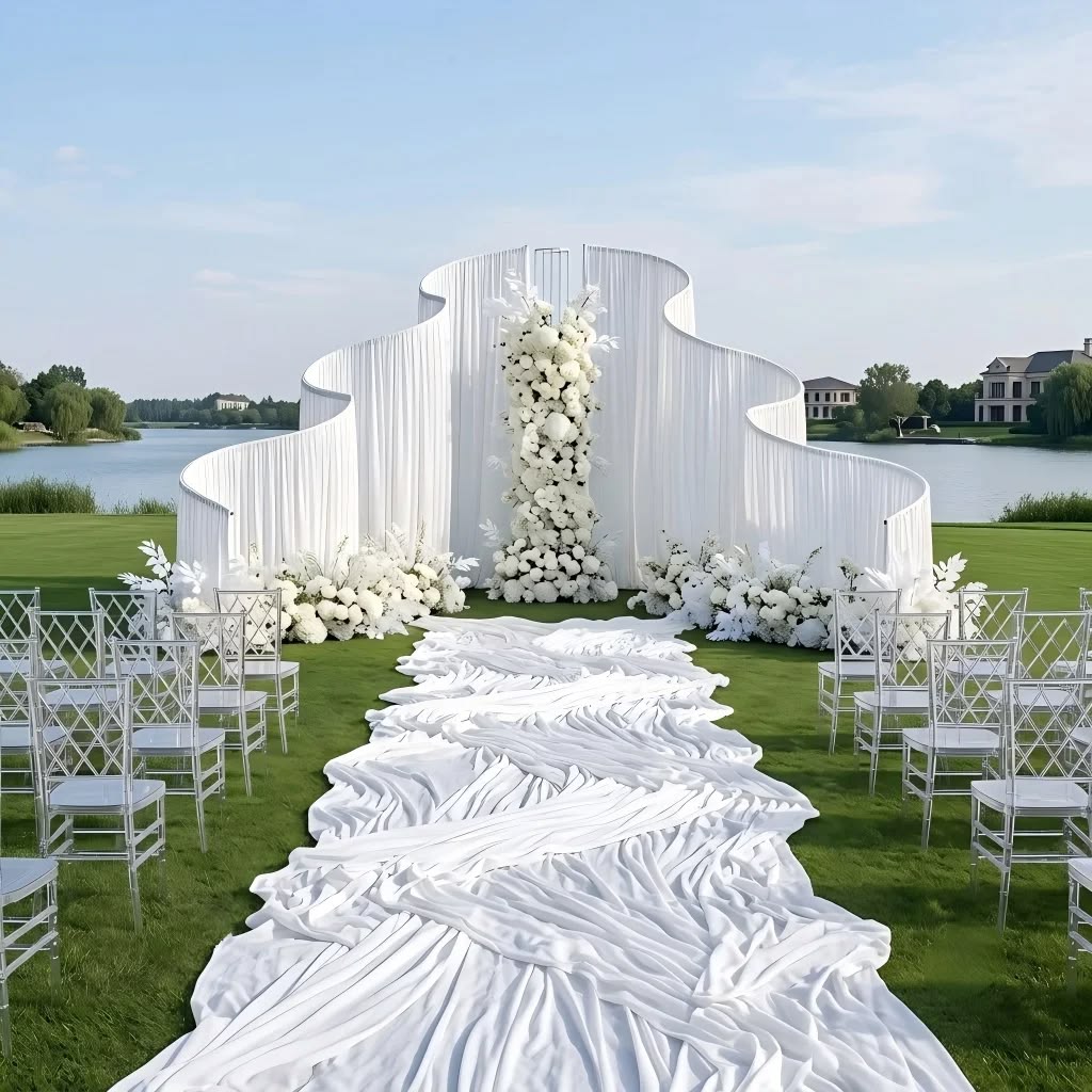 Estructura Metálica Curva para Decoración de Eventos y Ambientes